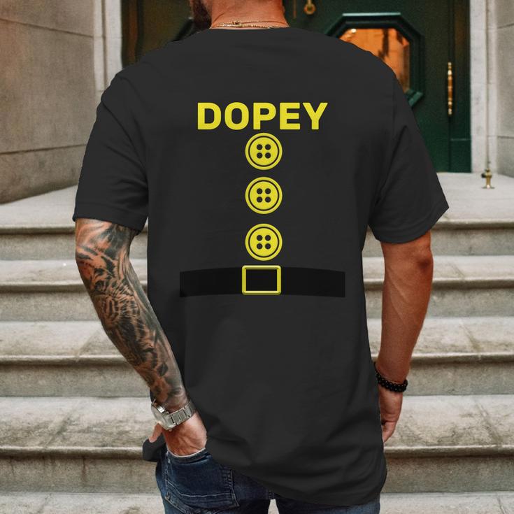 Funny Halloween Dopey Dwarf Halloween Costume Mens Back Print T-shirt Gifts for Men