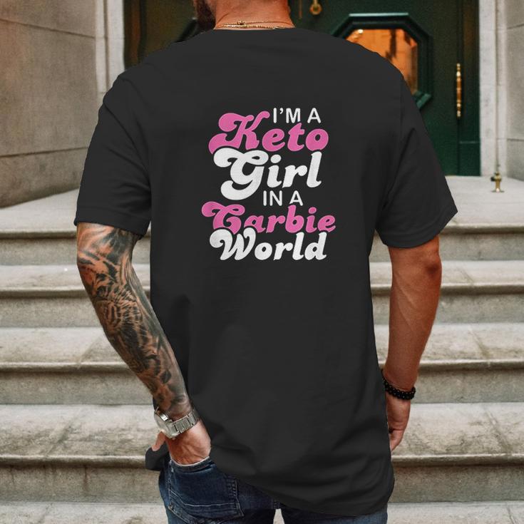 Funny Ketogenic Diet Keto Girl Carbie World Mens Back Print T-shirt Gifts for Men