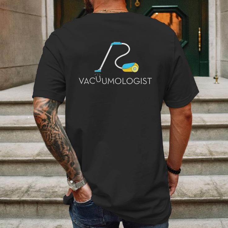 Funny Neat Freak Vacuumologist Vacuum Cleaner Mens Back Print T-shirt Gifts for Men