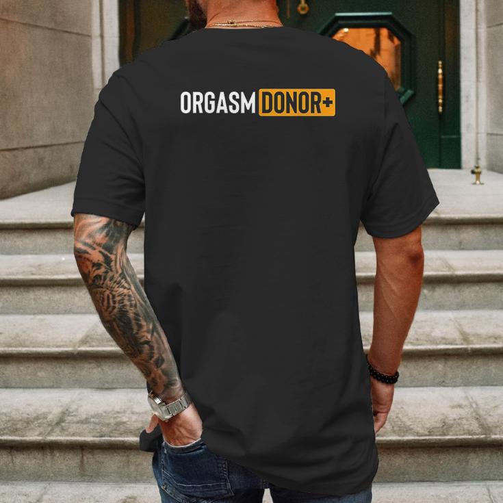 Funny Orgasm Donor Mens Back Print T-shirt Gifts for Men