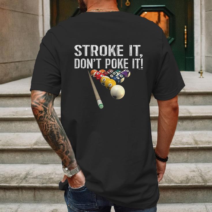 Funny Pool Stroke It Mens Back Print T-shirt Gifts for Men