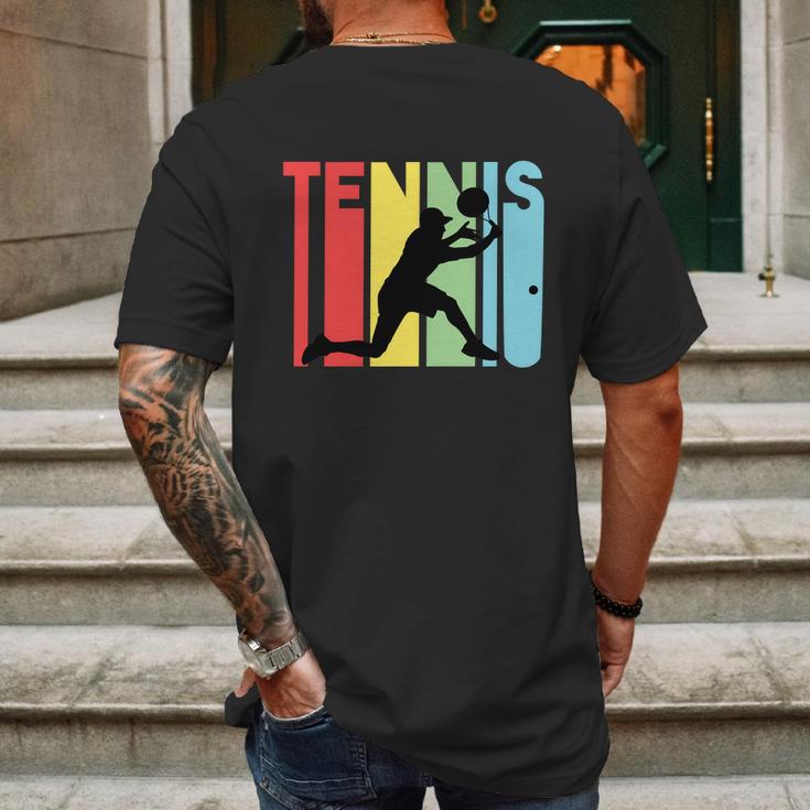 Funny Retro Tennis Logo Mens Back Print T-shirt Gifts for Men