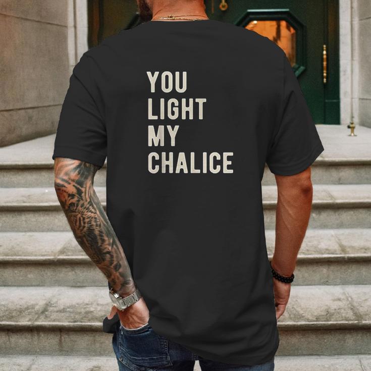 Funny Unitarian Universalist Chalice Gift Mens Back Print T-shirt Gifts for Men