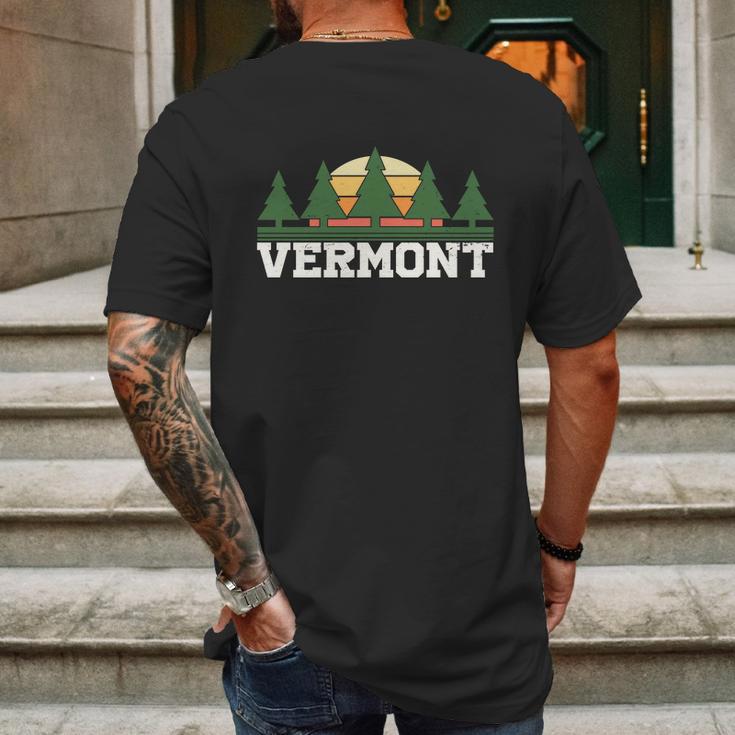 Funny Vintage Vermont Retro Logo Mens Back Print T-shirt Gifts for Men