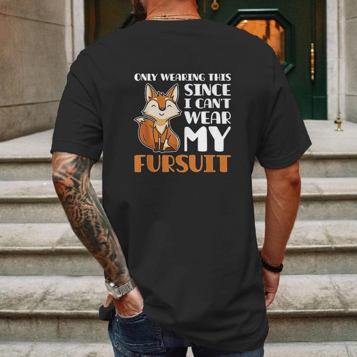 Furries Fursona Fursuit Mens Back Print T-shirt Gifts for Men