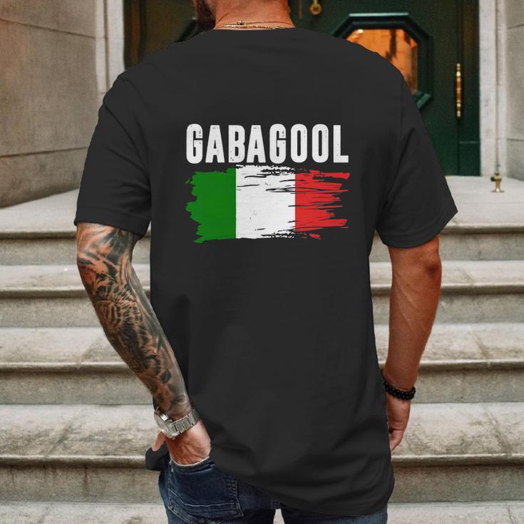 Gabagool Italian Flag Mens Back Print T-shirt Gifts for Men