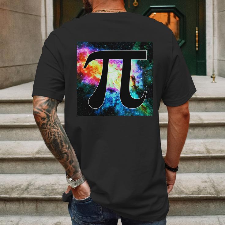 Galactic Pi Galaxy Infinity Mens Back Print T-shirt Gifts for Men