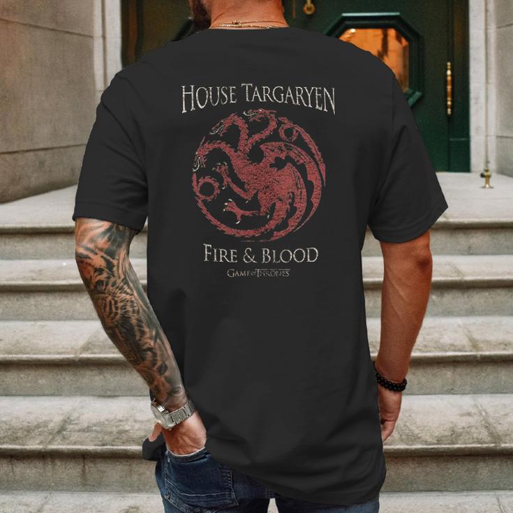 Game Of Thrones House Targaryen Fire Blood Mens Back Print T-shirt Gifts for Men