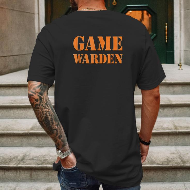 Game Warden Halloween Costume Mens Back Print T-shirt Gifts for Men