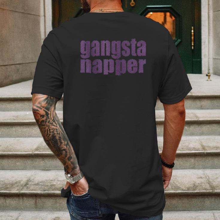 Gangsta Napper Mens Back Print T-shirt Gifts for Men