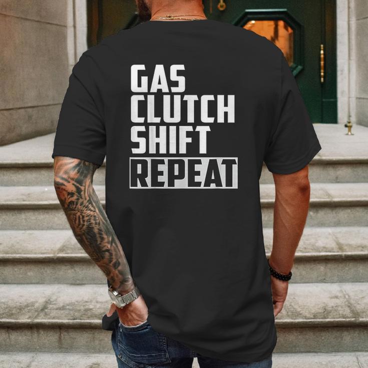 Gas Clutch Repeat Car Jdm Euro Classic Manual Mens Back Print T-shirt Gifts for Men