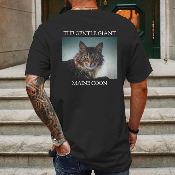 Gentle Giant Maine Coon Mens Back Print T-shirt Gifts for Men