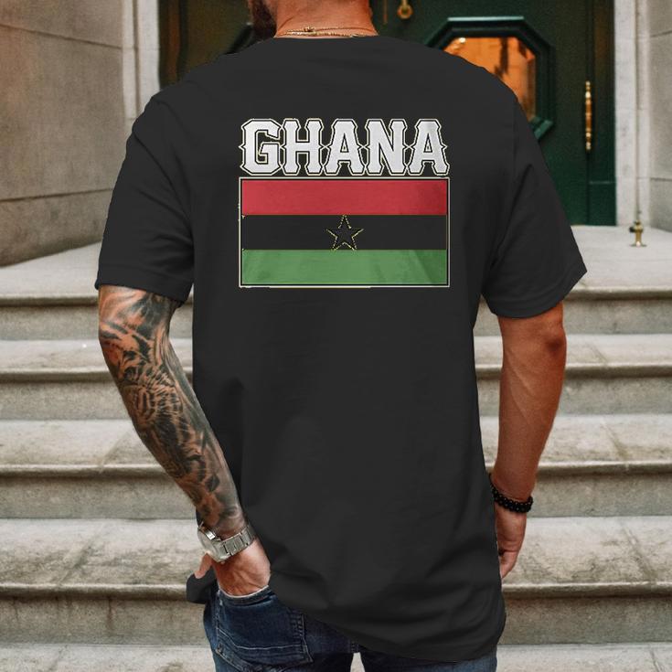 Ghanaian Flag Love Home Mens Back Print T-shirt Gifts for Men