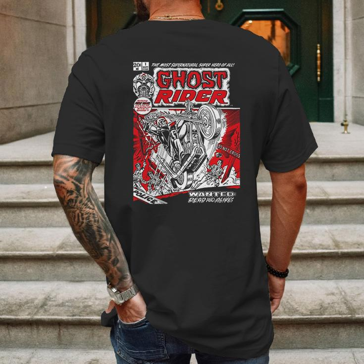 Ghost Rider Art Mens Back Print T-shirt Gifts for Men