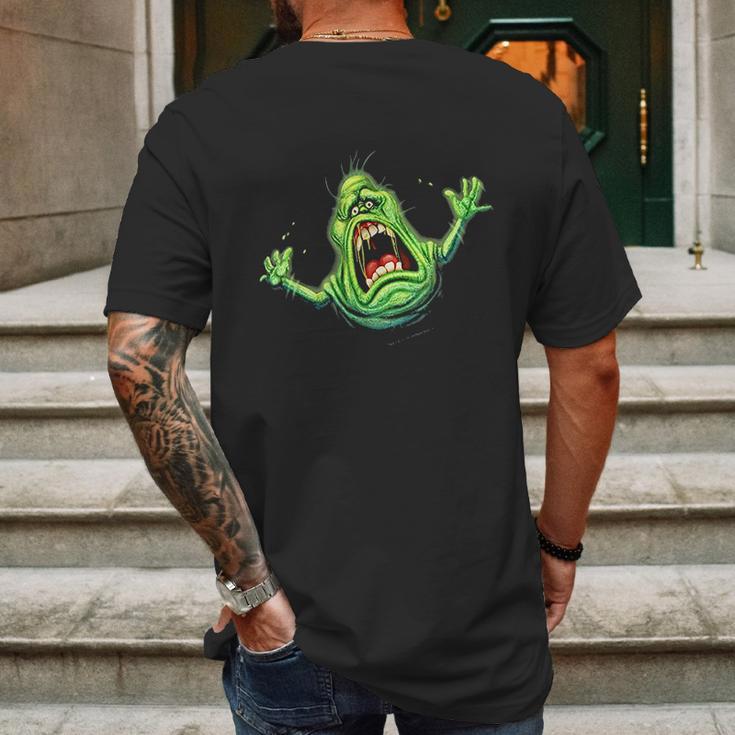 Ghostbusters Slimer Screaming Portrait Mens Back Print T-shirt Gifts for Men