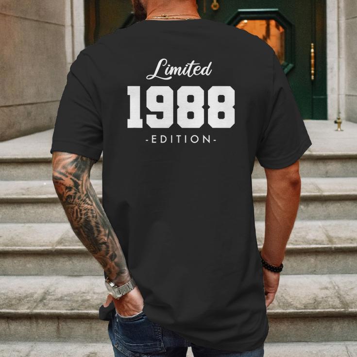 Gift For 33 Years Old 1988 Limited Edition 33Rd Birthday Mens Back Print T-shirt Gifts for Men