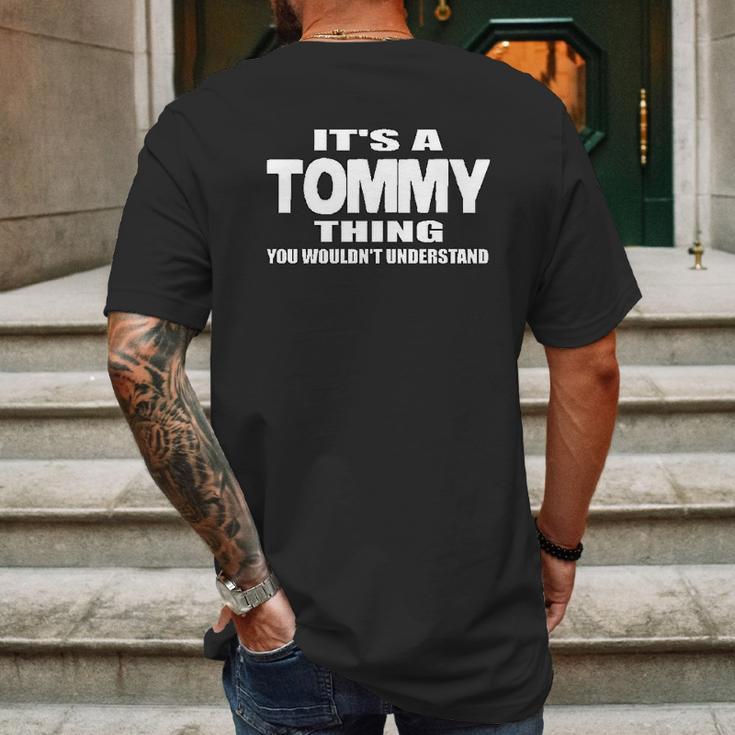 Gildan Tommy Thing Black Mens Back Print T-shirt Gifts for Men