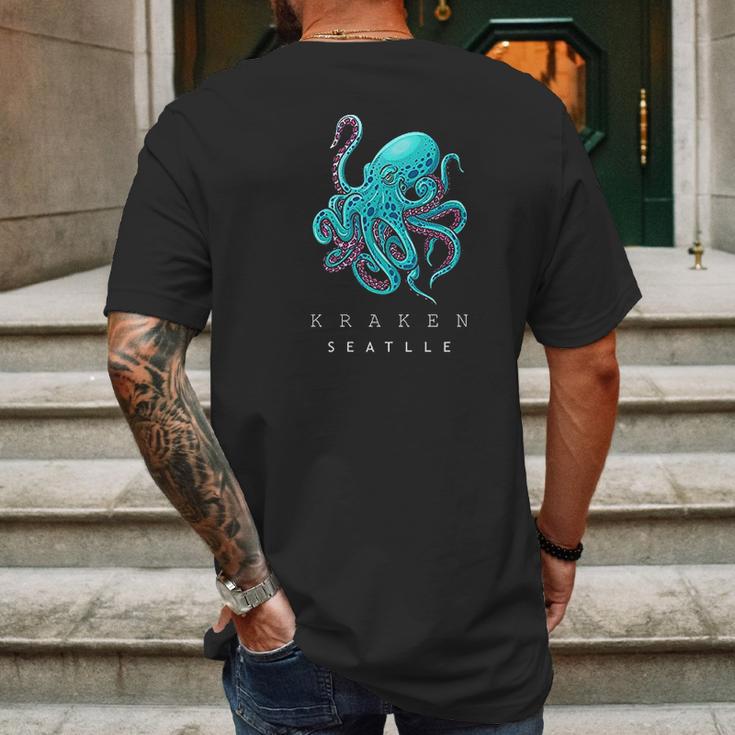 Giles Store Seattle Kraken Mens Back Print T-shirt Gifts for Men