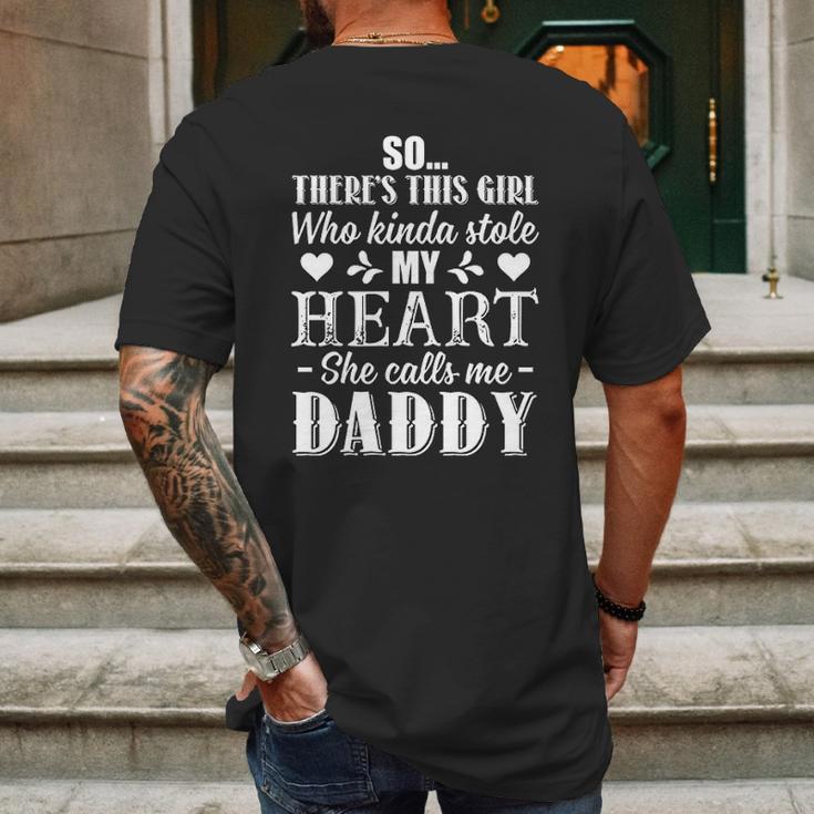 This Girl Who Kinda Stole My Heart She Calls Me Daddy Pullover Mens Back Print T-shirt Gifts for Men