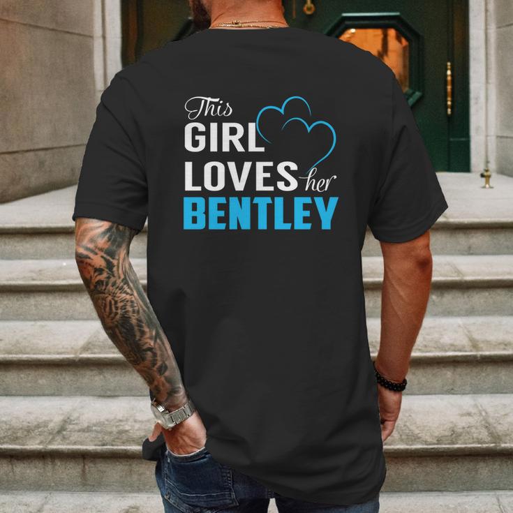 This Girl Loves Her Bentley Name Shirts Mens Back Print T-shirt Gifts for Men