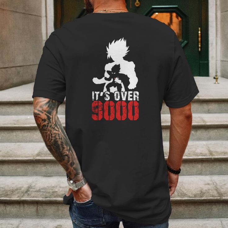 Goku - Its Over 9000 - Strong Man Bodybuilding T-Shirt Mens Back Print T-shirt Gifts for Men