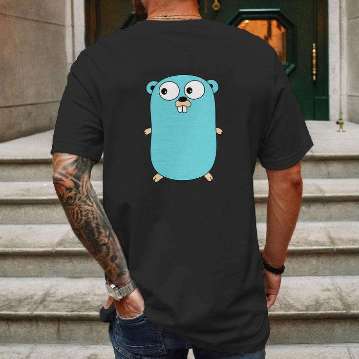 Golang - Gopher Mens Back Print T-shirt Gifts for Men