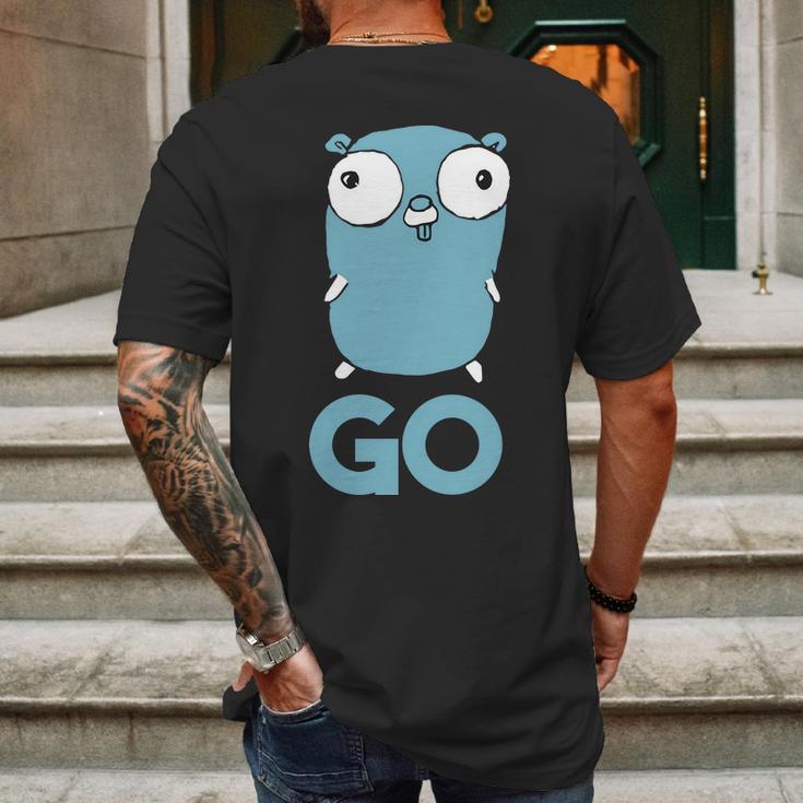 Golang Gopher Go Lang Programming Programmer It Cs Mens Back Print T-shirt Gifts for Men