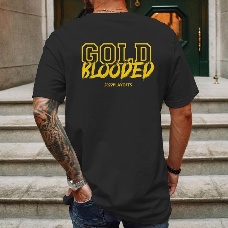 Gold Blooded Playoffs 2022 Championship Mens Back Print T-shirt Gifts for Men