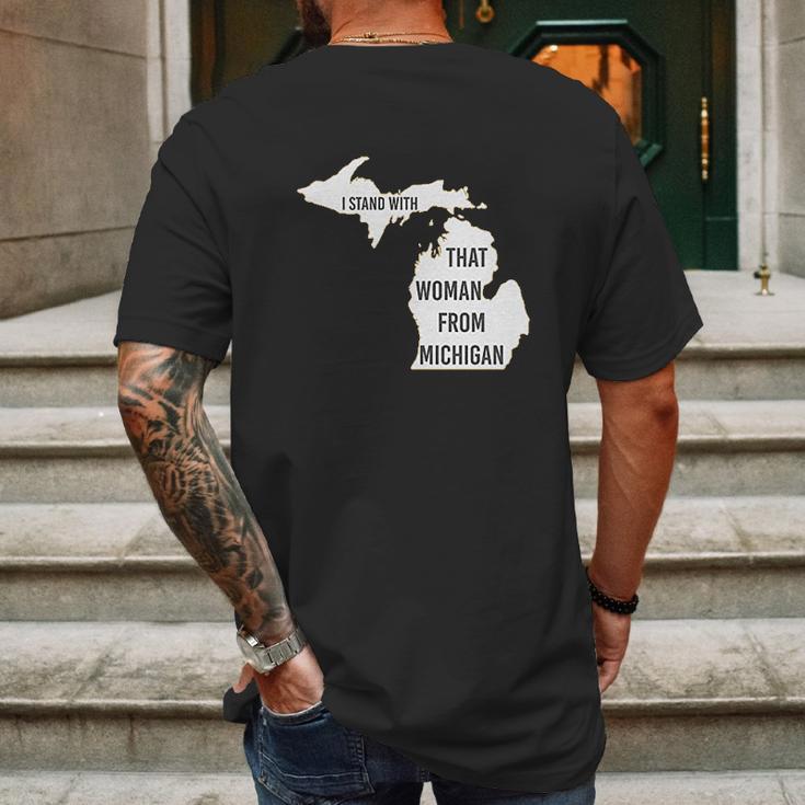 We Got Good I Stand With That Woman From Michigan Gretchen Whitmer Mens Back Print T-shirt Gifts for Men