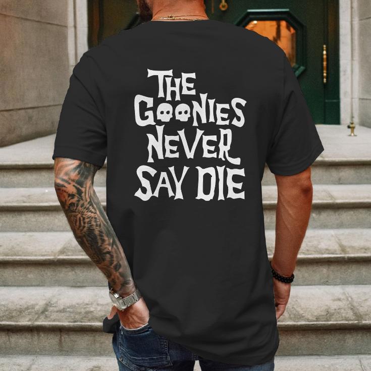 The Goonies Never Say Die Skull Mens Back Print T-shirt Gifts for Men