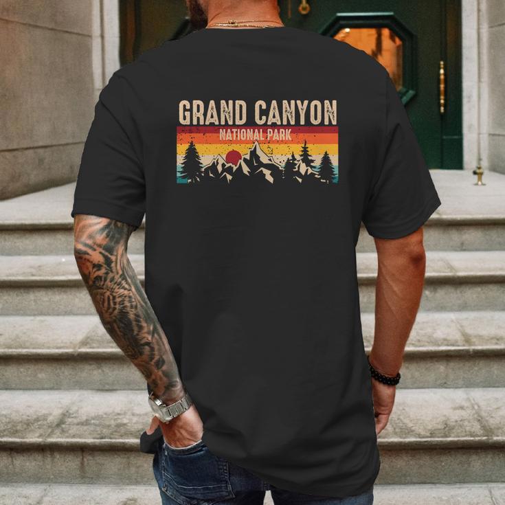 Grand Canyon National Park Arizona Travel Lover Camping Retro Mens Back Print T-shirt Gifts for Men