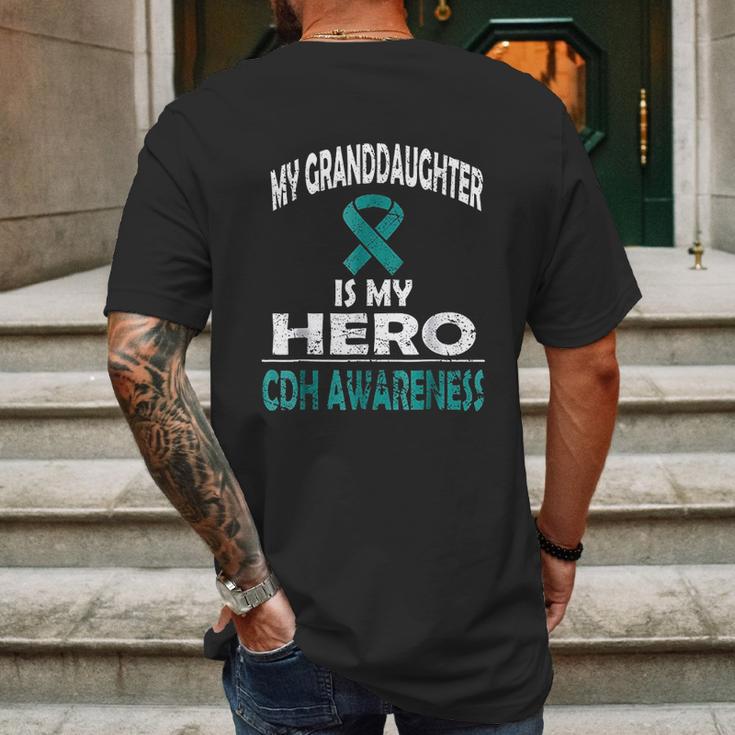 My Granddaughter Is My Hero Cdh Awareness Mens Back Print T-shirt Gifts for Men