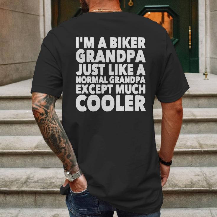 Grandpa - Im A Biker Grandpa Just Like A Normal - Mens T-Shirt By American Apparel Mens Back Print T-shirt Gifts for Men