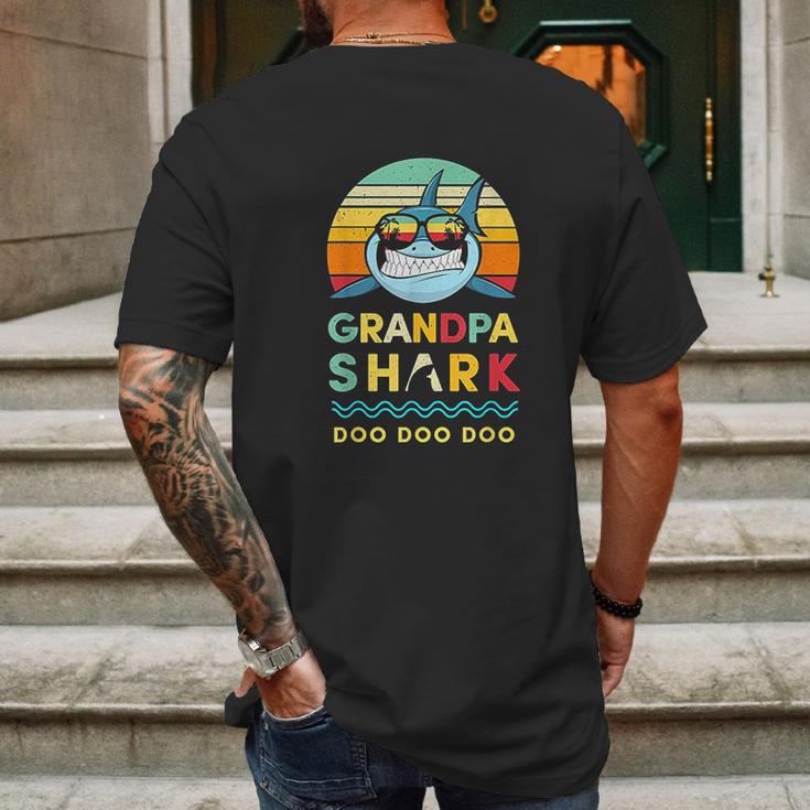 Grandpa Shark Gift For Grandfather Mens Back Print T-shirt Gifts for Men