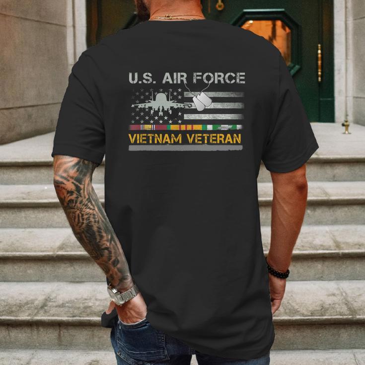 Great Gift Us Air Force Vietnam Veteran Usaf Veteran Usa Flag Gift Graphic Design Printed Casual Daily Basic Mens Back Print T-shirt Gifts for Men