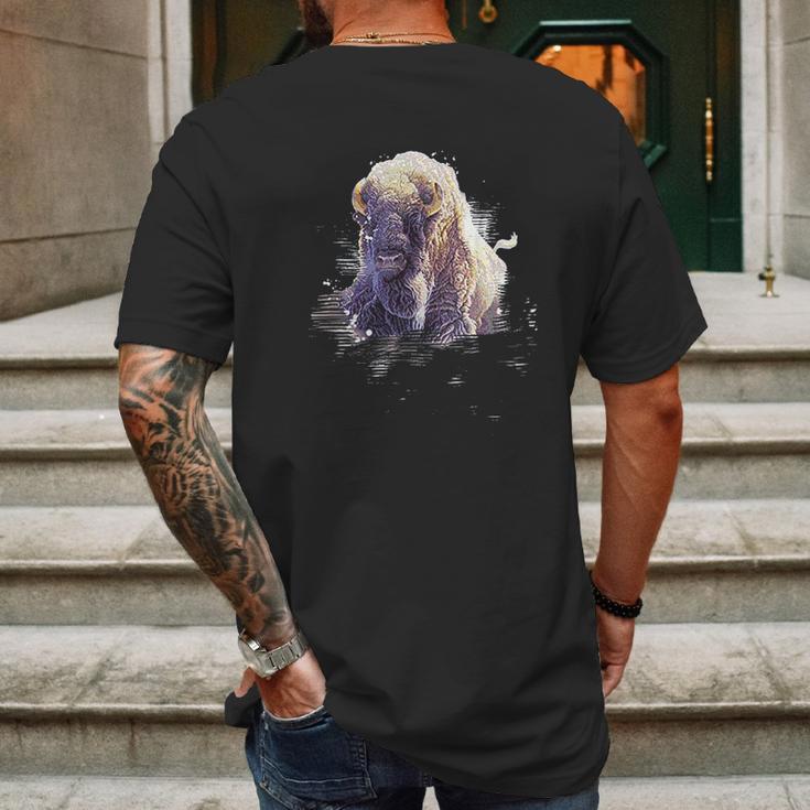 Great Native American White Buffalo Sacred Mens Back Print T-shirt Gifts for Men