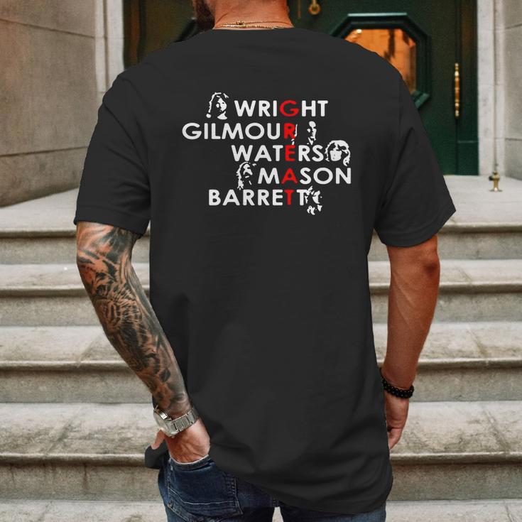 Great Wright Gilmour Waters Mason Barrett Mens Back Print T-shirt Gifts for Men