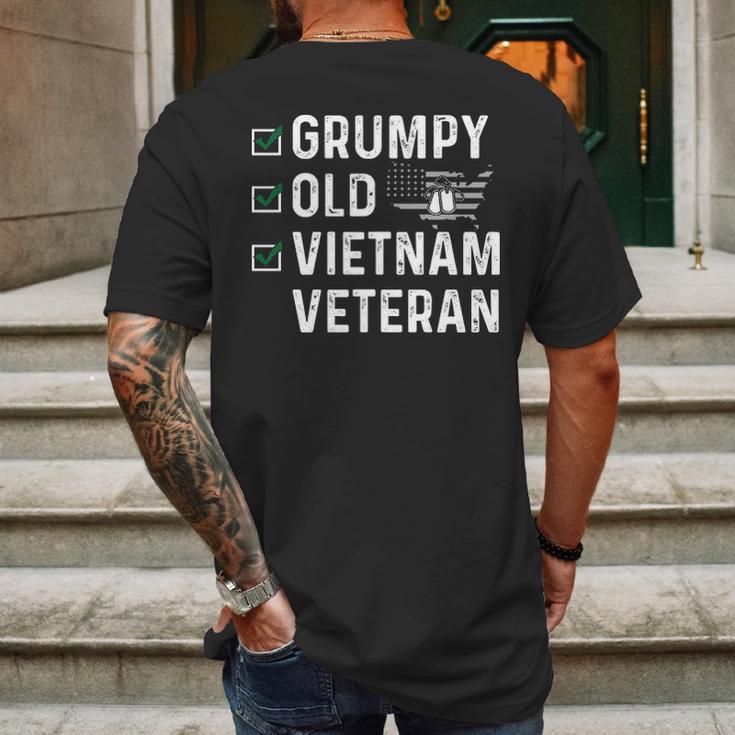 Grumpy Old Vietnam Veteran V2 Mens Back Print T-shirt Gifts for Men