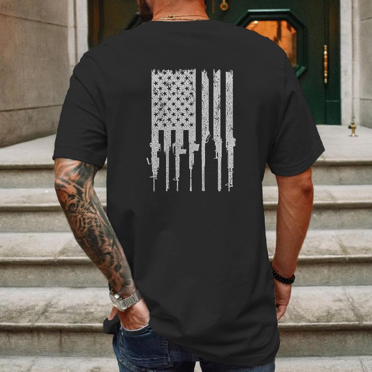 Grunt Style Rifle Flag Mens Mens Back Print T-shirt Gifts for Men