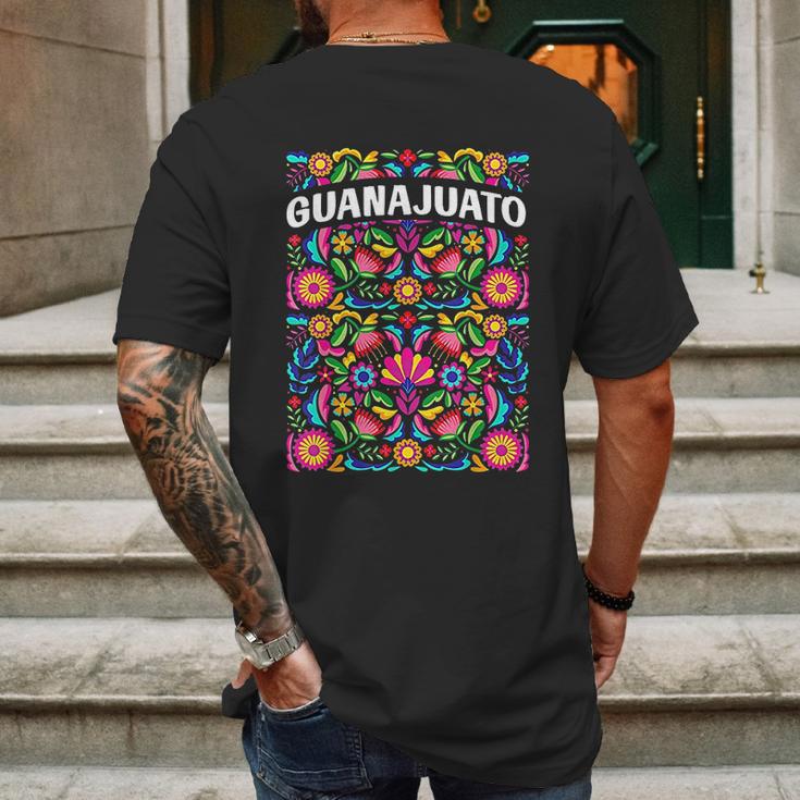 Guanajuato Flores Mexicanas Mens Back Print T-shirt Gifts for Men