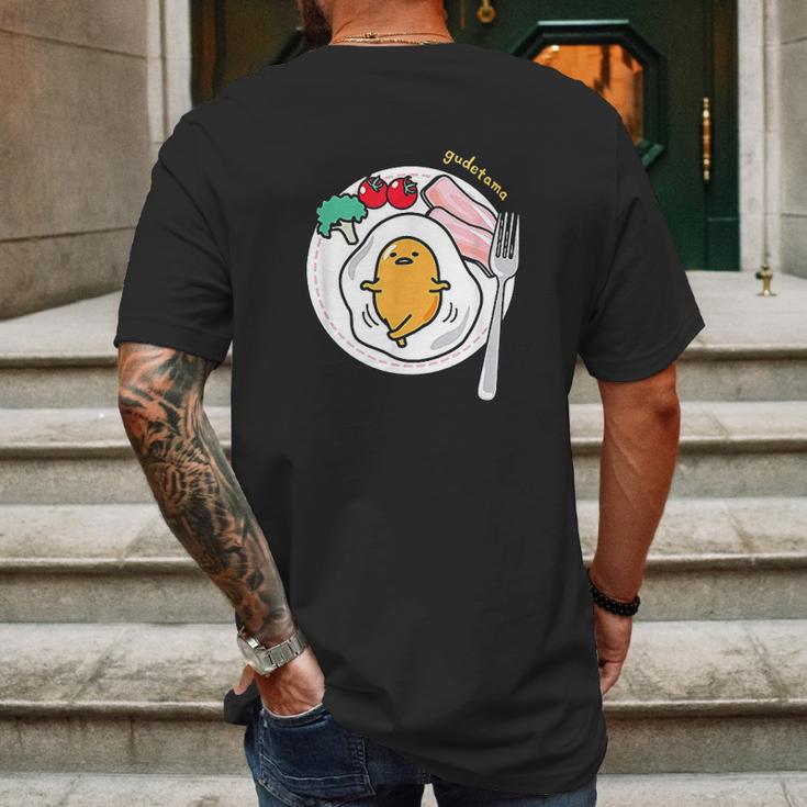 Gudetama Whatever Breakfast Plate Mens Back Print T-shirt Gifts for Men