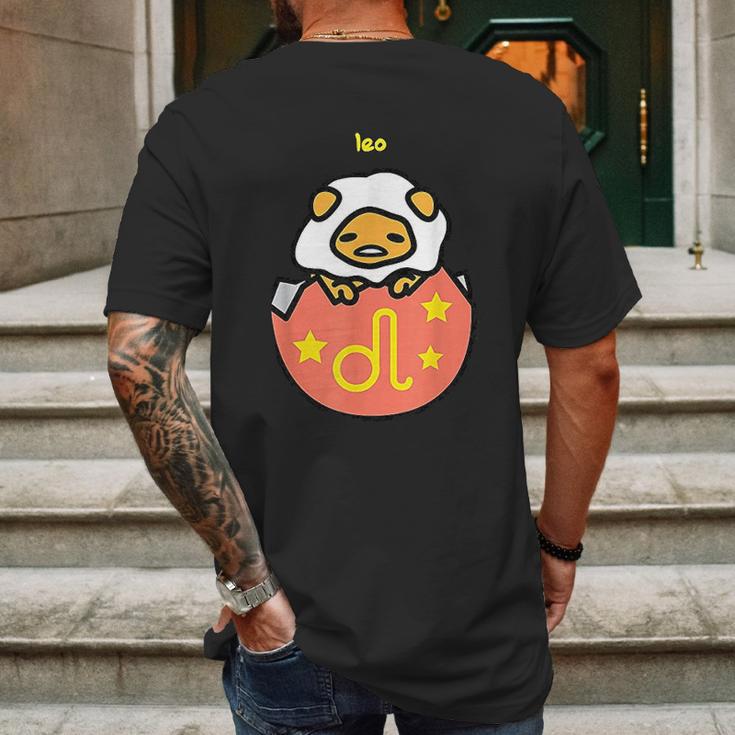 Gudetama Zodiac Leo Mens Back Print T-shirt Gifts for Men