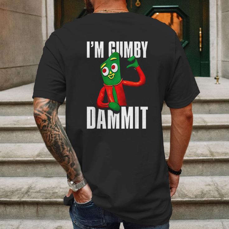 Gumby Im Gumby Mens Back Print T-shirt Gifts for Men