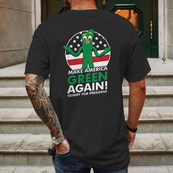 Gumby For Presiden Mens Back Print T-shirt Gifts for Men