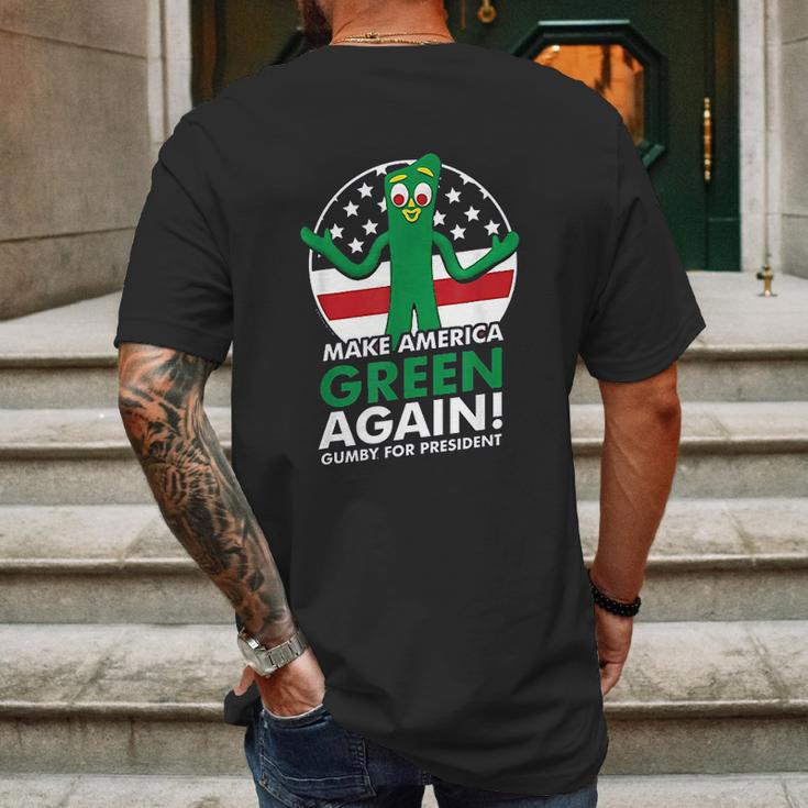 Gumby For President Mens Back Print T-shirt Gifts for Men