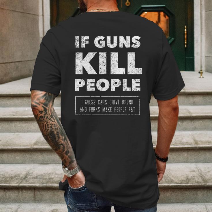 If Guns Kill People Print Popular Gift Mens Back Print T-shirt Gifts for Men