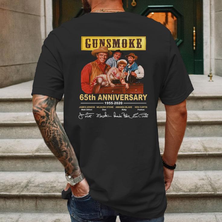 Gunsmoke 65Th Anniversary 1955-2020 Signatures Shirt Mens Back Print T-shirt Gifts for Men