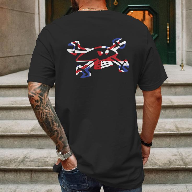 Guy-Martin-Skull-Logo-Union-Jack-Motorbike Mens Back Print T-shirt Gifts for Men