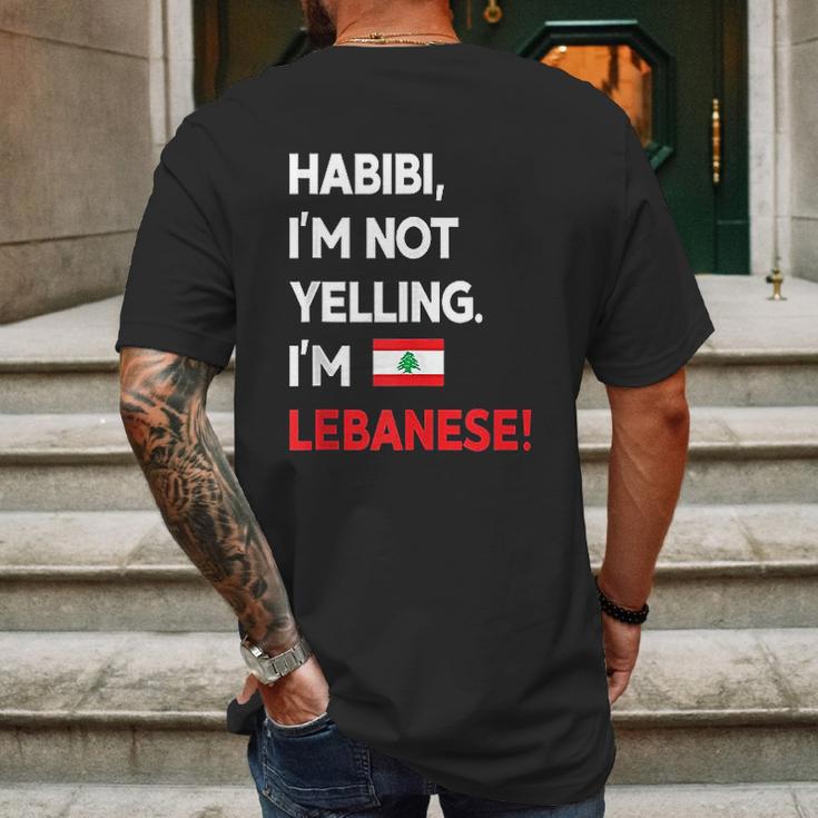 Habibi I Am Lebanese Mens Back Print T-shirt Gifts for Men