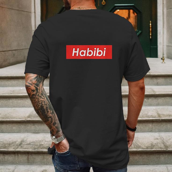 Habibi Habibi Logo Mens Back Print T-shirt Gifts for Men